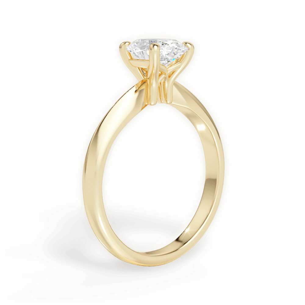 Beth Oval Cut Lab Grown Diamond 18Kt Yellow Gold Engagement Ring - View 2
