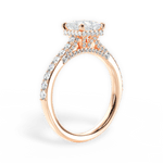 Laura Princess Cut Lab Grown Diamond 18Kt Rose Gold Engagement Ring - View 2