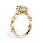 Irene Round Cut Lab Grown Diamond 18Kt Yellow Gold Engagement Ring - View 2