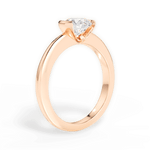 Bridget Round Cut Lab Grown Diamond 18Kt Rose Gold Engagement Ring - View 2