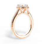 Jenny Cushion Cut Lab Grown Diamond 18Kt Rose Gold Engagement Ring - View 3
