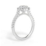 Jackie Cushion Cut Lab Grown Diamond 18Kt White Gold Engagement Ring - View 3