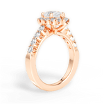 Lacey Pear Cut Lab Grown Diamond 18Kt Rose Gold Engagement Ring - View 2