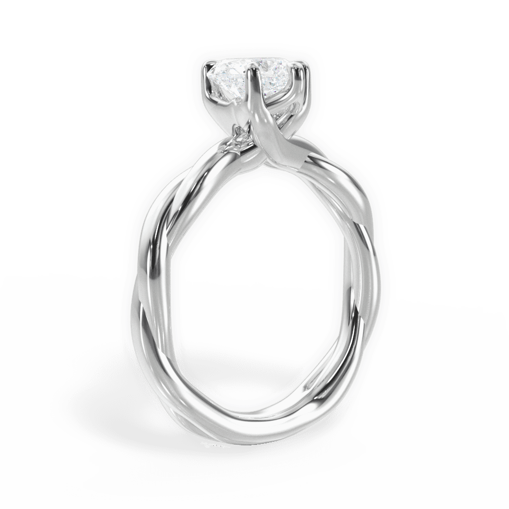 Bianca Heart Cut Lab Grown Diamond 18Kt White Gold Engagement Ring - View 4