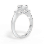 Emily Cushion Cut Lab Grown Diamond 14Kt White Gold Engagement Ring - View 4