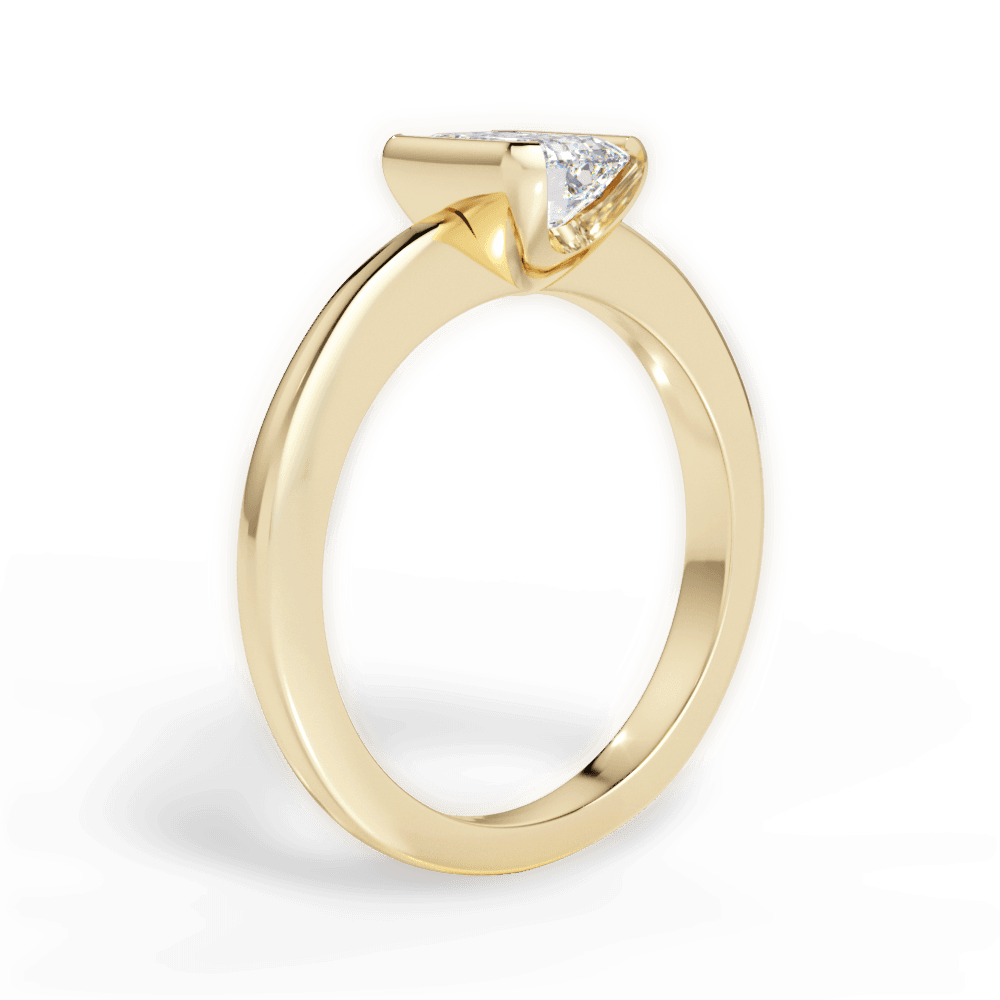 Bridget Emerald Cut Lab Grown Diamond 18Kt Yellow Gold Engagement Ring - View 3