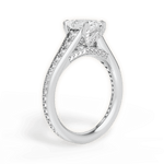 Leslie Radiant Cut Lab Grown Diamond Platinum Engagement Ring - View 4