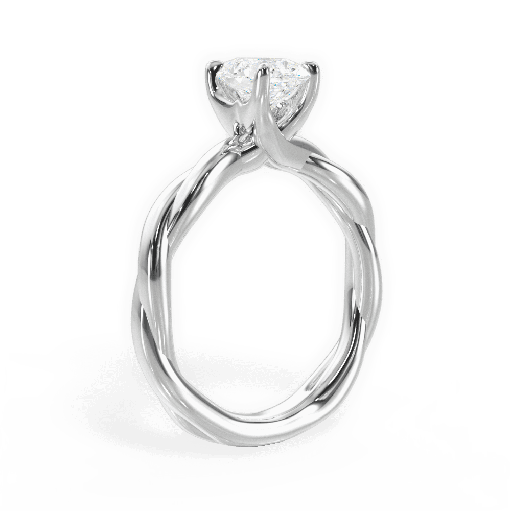 Bianca Pear Cut Lab Grown Diamond 14Kt White Gold Engagement Ring - View 2