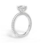 Madeline Round Cut Lab Grown Diamond 18Kt White Gold Engagement Ring - View 3