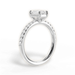 Elsie Emerald Cut Lab Grown Diamond 18Kt White Gold Engagement Ring - View 3