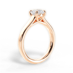 Ariana Asscher Cut Lab Grown Diamond 18Kt Rose Gold Engagement Ring - View 3