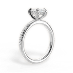 Helen Marquise Cut Lab Grown Diamond 18Kt White Gold Engagement Ring - View 2