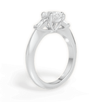 Emily Pear Cut Lab Grown Diamond 18Kt White Gold Engagement Ring - View 3