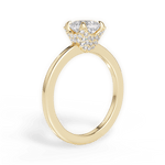 Gemma Cushion Cut Lab Grown Diamond 18Kt Yellow Gold Engagement Ring - View 2