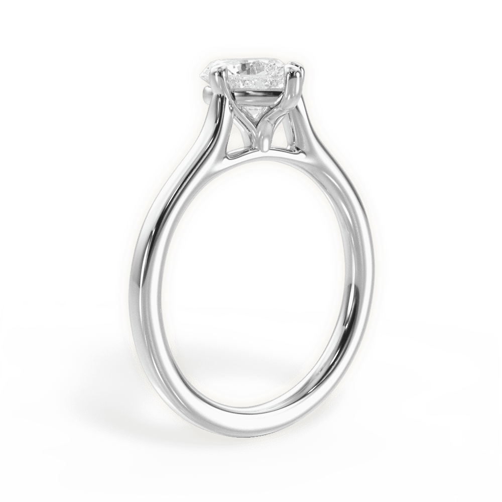 Bernadette Heart Cut Lab Grown Diamond 14Kt White Gold Engagement Ring - View 2