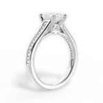 Delia Radiant Cut Lab Grown Diamond 14Kt White Gold Engagement Ring - View 2