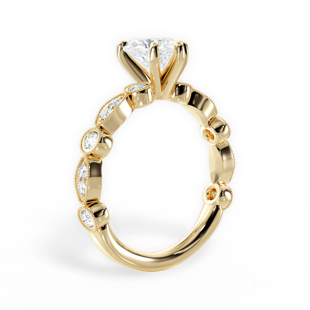 Edith Heart Cut Lab Grown Diamond 18Kt Yellow Gold Engagement Ring - View 2