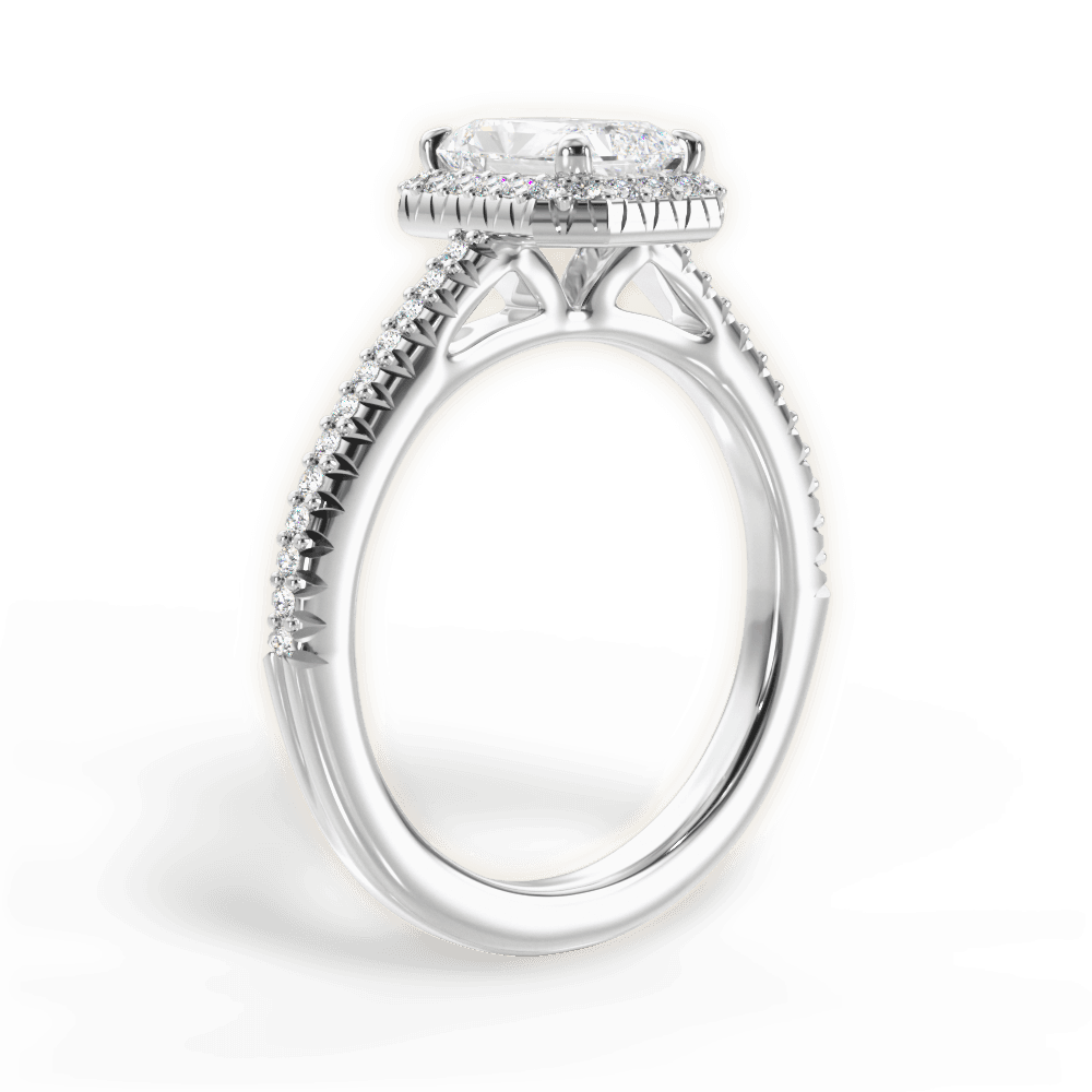 Jenny Radiant Cut Lab Grown Diamond 14Kt White Gold Engagement Ring - View 4