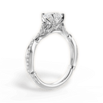 Geraldine Asscher Cut Lab Grown Diamond 18Kt White Gold Engagement Ring - View 3