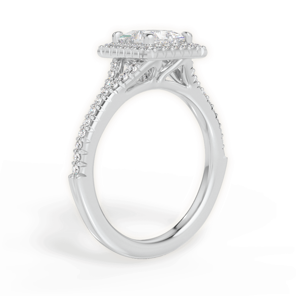 Judy Princess Cut Lab Grown Diamond Platinum Engagement Ring - View 2