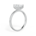 Janice Emerald Cut Lab Grown Diamond 14Kt White Gold Engagement Ring - View 3