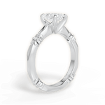 Claire Radiant Cut Lab Grown Diamond Platinum Engagement Ring - View 3