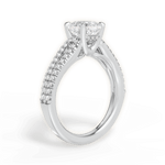 Jessica Cushion Cut Lab Grown Diamond 18Kt White Gold Engagement Ring - View 3