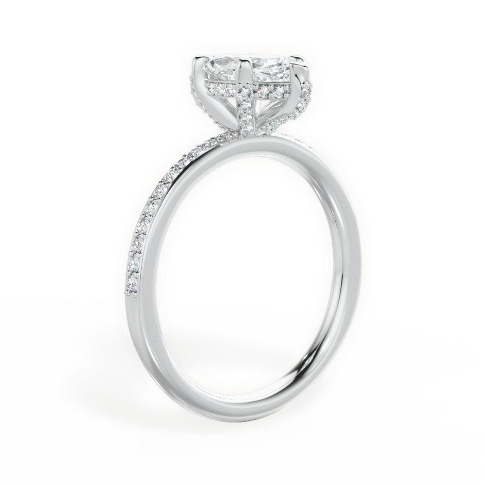 Janice Marquise Cut Lab Grown Diamond 14Kt White Gold Engagement Ring - View 3