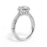 Lucy Round Cut Lab Grown Diamond 14Kt White Gold Engagement Ring - View 2