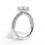 Jocelyn Oval Cut Lab Grown Diamond Platinum Engagement Ring - View 4