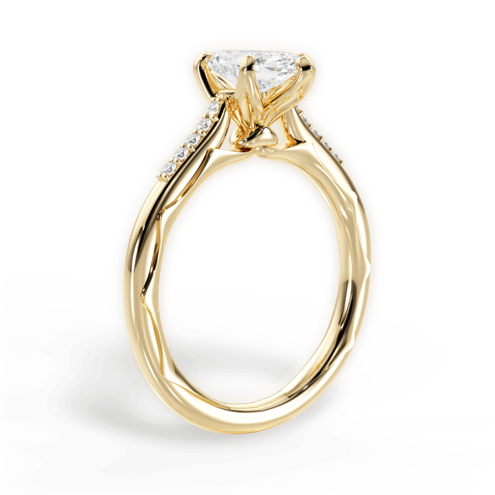 Christina Marquise Cut Lab Grown Diamond 18Kt Yellow Gold Engagement Ring - View 4