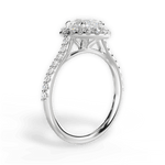 Leah Pear Cut Lab Grown Diamond 14Kt White Gold Engagement Ring - View 3