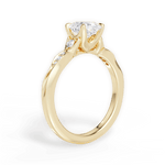 Cassie Oval Cut Lab Grown Diamond 18Kt Yellow Gold Engagement Ring - View 3