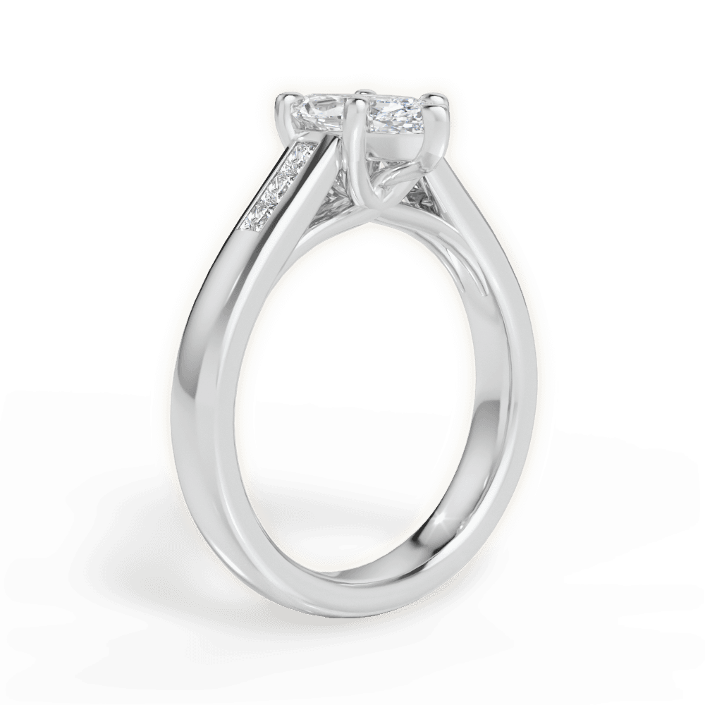 Brittany Marquise Cut Lab Grown Diamond 18Kt White Gold Engagement Ring - View 3