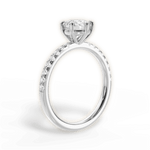 Eleanor Round Cut Lab Grown Diamond 14Kt White Gold Engagement Ring - View 2