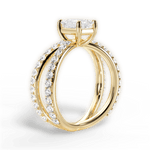 Lauren Emerald Cut Lab Grown Diamond 18Kt Yellow Gold Engagement Ring - View 4