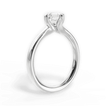 Ashley Asscher Cut Lab Grown Diamond 18Kt White Gold Engagement Ring - View 4