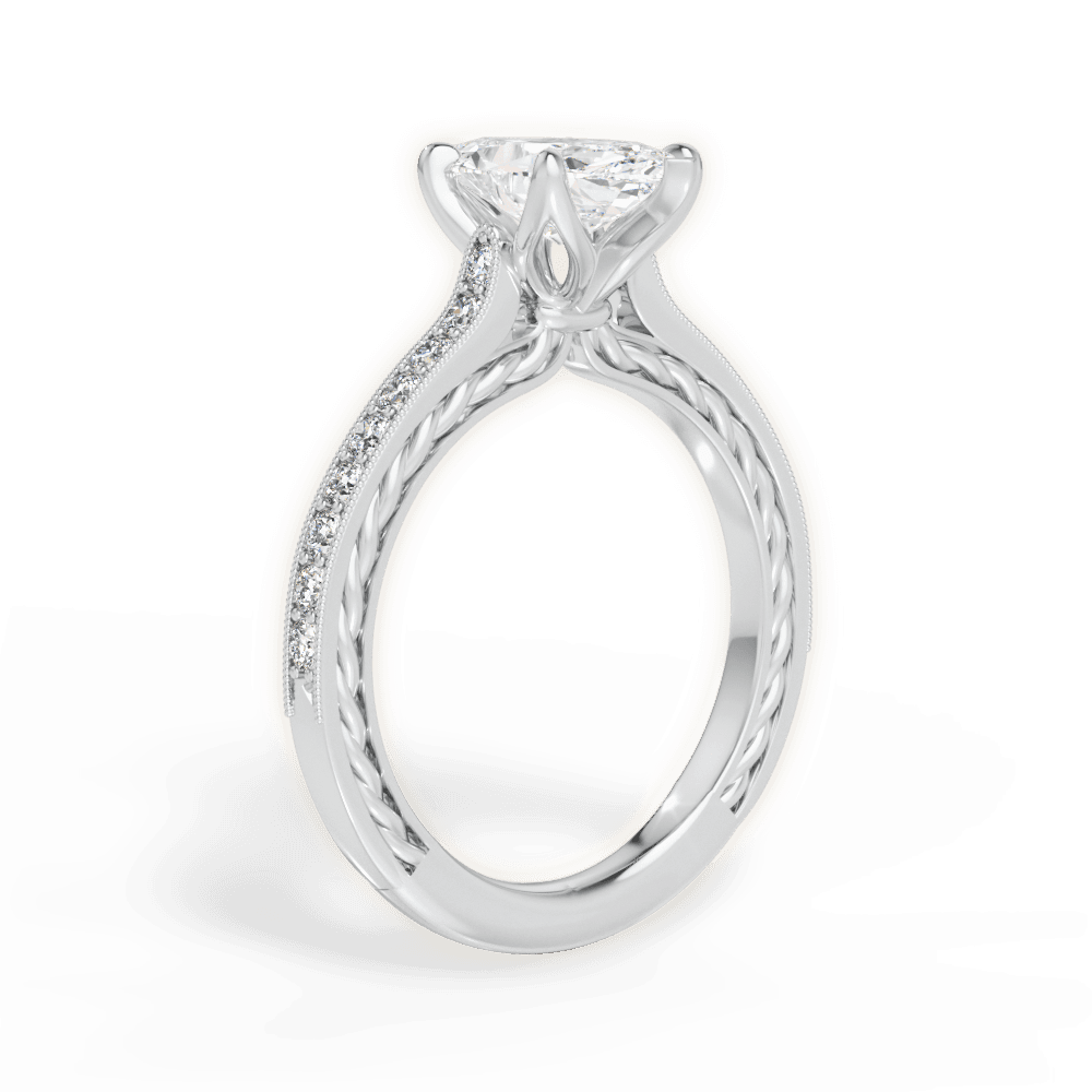 Gilda Marquise Cut Lab Grown Diamond 14Kt White Gold Engagement Ring - View 2