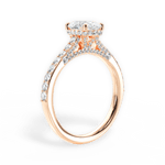 Laura Oval Cut Lab Grown Diamond 18Kt Rose Gold Engagement Ring - View 2