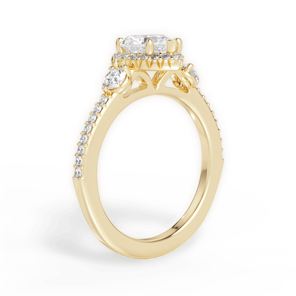 Julia Heart Cut Lab Grown Diamond 18Kt Yellow Gold Engagement Ring - View 4