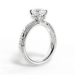 Josephine Cushion Cut Lab Grown Diamond 18Kt White Gold Engagement Ring - View 2