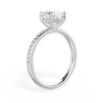 Janice Cushion Cut Lab Grown Diamond 18Kt White Gold Engagement Ring - View 4