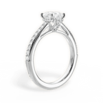 Joan Oval Cut Lab Grown Diamond 14Kt White Gold Engagement Ring - View 3