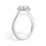 Jeanne Asscher Cut Lab Grown Diamond 14Kt White Gold Engagement Ring - View 2