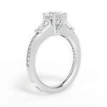 Katie Pear Cut Lab Grown Diamond Platinum Engagement Ring - View 3