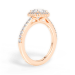 Kathleen Asscher Cut Lab Grown Diamond 18Kt Rose Gold Engagement Ring - View 3