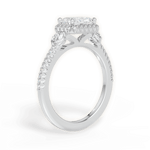 Kara Radiant Cut Lab Grown Diamond 18Kt White Gold Engagement Ring - View 3