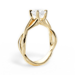 Aubrey Asscher Cut Lab Grown Diamond 18Kt Yellow Gold Engagement Ring - View 3
