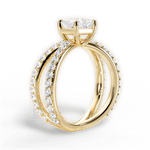 Lauren Princess Cut Lab Grown Diamond 18Kt Yellow Gold Engagement Ring - View 3