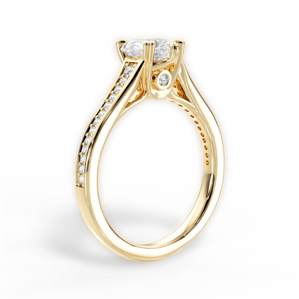 Delia Heart Cut Lab Grown Diamond 18Kt Yellow Gold Engagement Ring - View 2